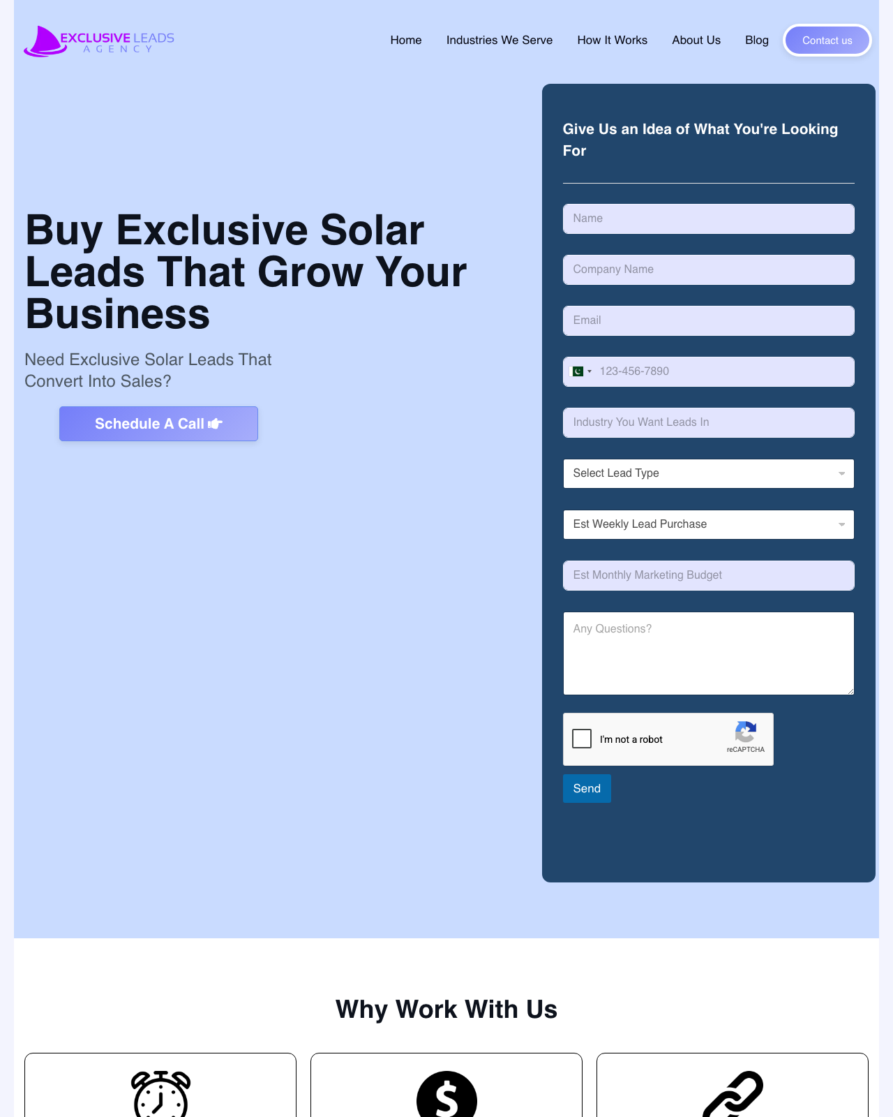 Exclusive Leads Agency funnel