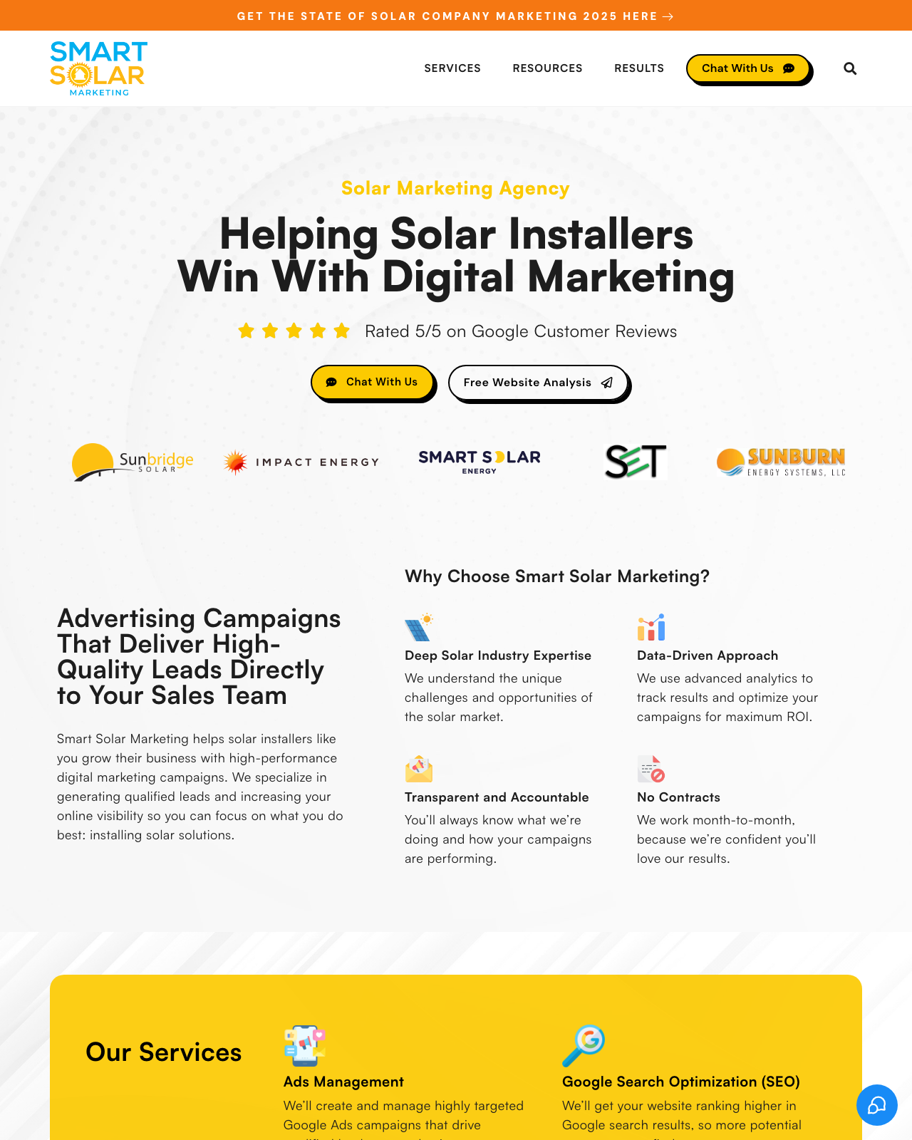 Smart Solar Marketing funnel