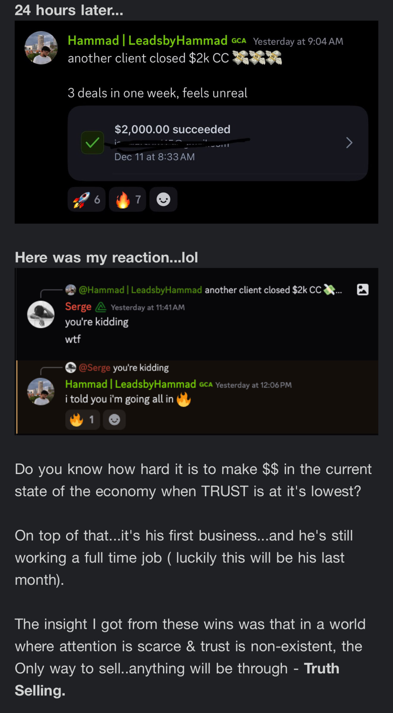 Truth Engine testimonial